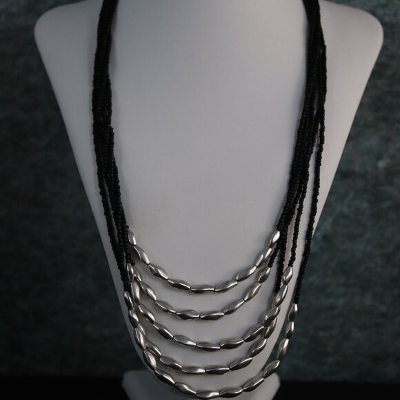 Long Adjustable No Clasp Multi-Strand Necklace - Picture 5 of 6